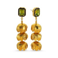 Palm Earrings-Peridot