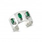 Troya Ring-Green Marquise