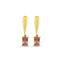 Pink Tourmaline Earrings