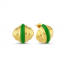 Shell Earrings Green