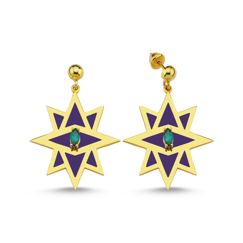 Star Earrings (Blue)