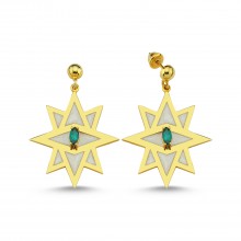 Star Earrings (White)