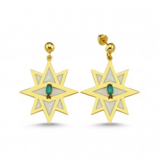 Star Earrings (White)
