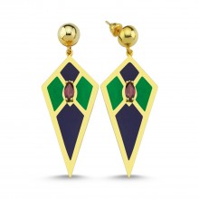 Audrey  Earrings (Blue&Green)