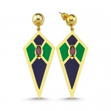 Audrey  Earrings (Blue&Green)