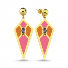 Audrey Earrings (Pink&Orange)