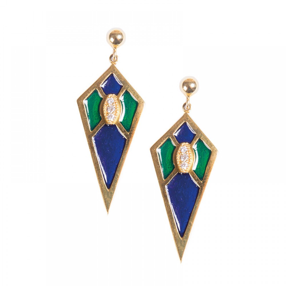 Audrey Blue&Green Earrings