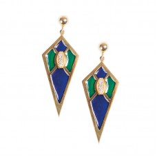 Audrey Blue&Green Earrings
