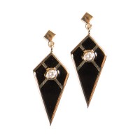 Audrey Mini Black Earrings