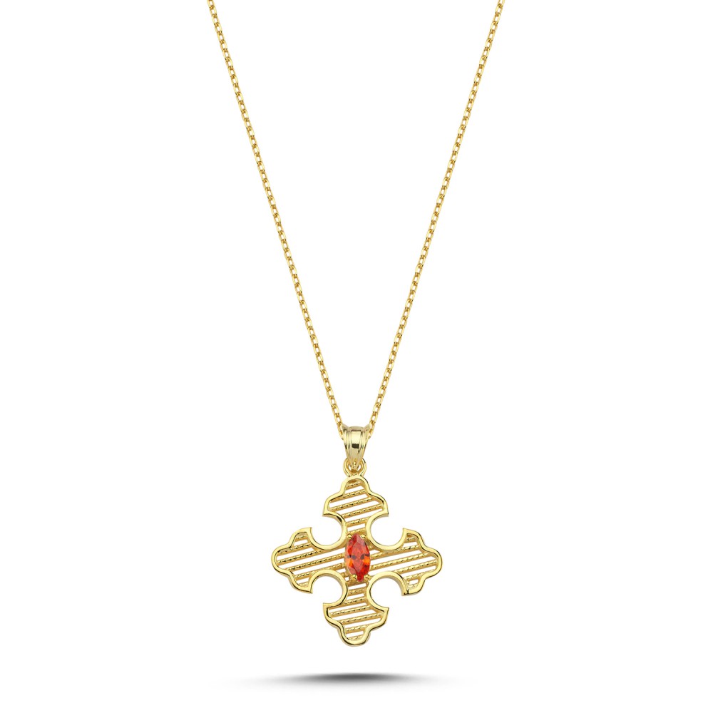 Linda Dark Pink Necklace