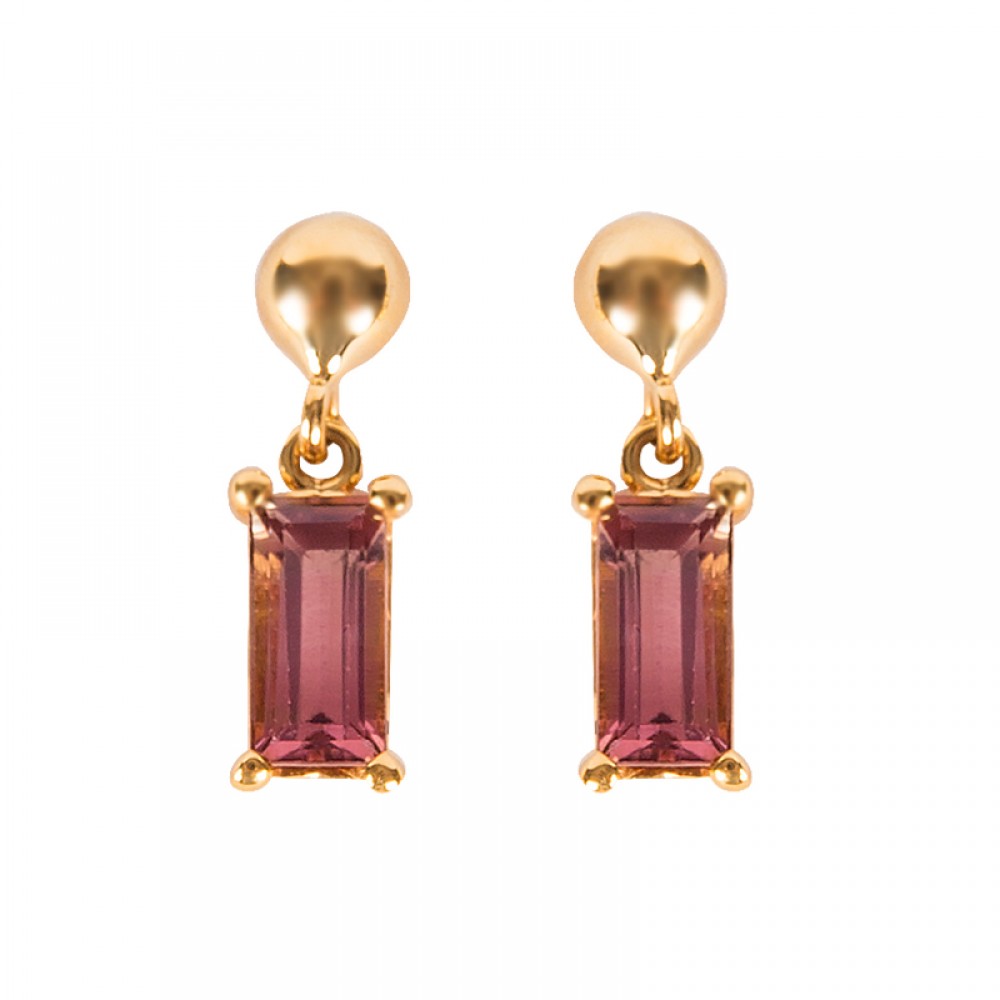 Pink Tourmaline Earrings