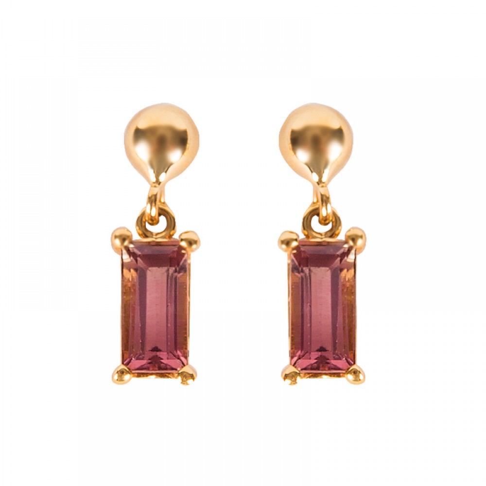 Pink Tourmaline Earrings